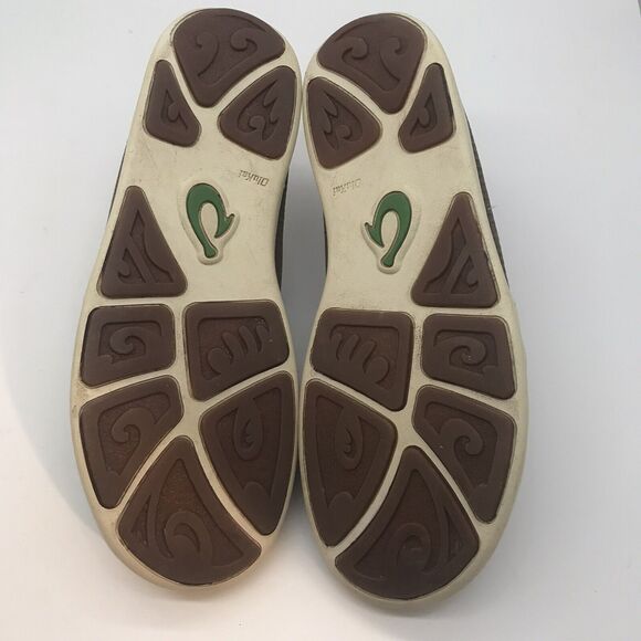 OluKai Nohea Mesh Slip On Loafer Taupe Brown Men's size 8 Deck Shoe (10188-13AP) - Picture 8 of 11